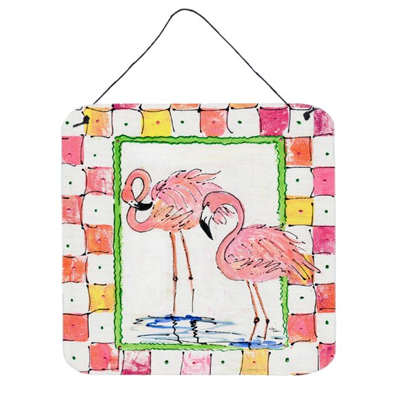 Carolines Treasures 8077DS66 Bird - Flamingo Wall or Door Hanging Prints 6x6 multicolor