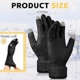 thumbnail image 3 of BESTSKY Gloves for Women Cold Weather Soft-Knit Fabric Gloves Winter Diverse Pattern Picks Hand Warmer Gloves,Black, 3 of 6