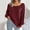 Wine, variant on CaiJunJia Sweaters for Women No Boundaries Fall Winter Women's Casual Solid Long Sleeve Loose Round Neck Knitted Sweater Pullver Button Blouse