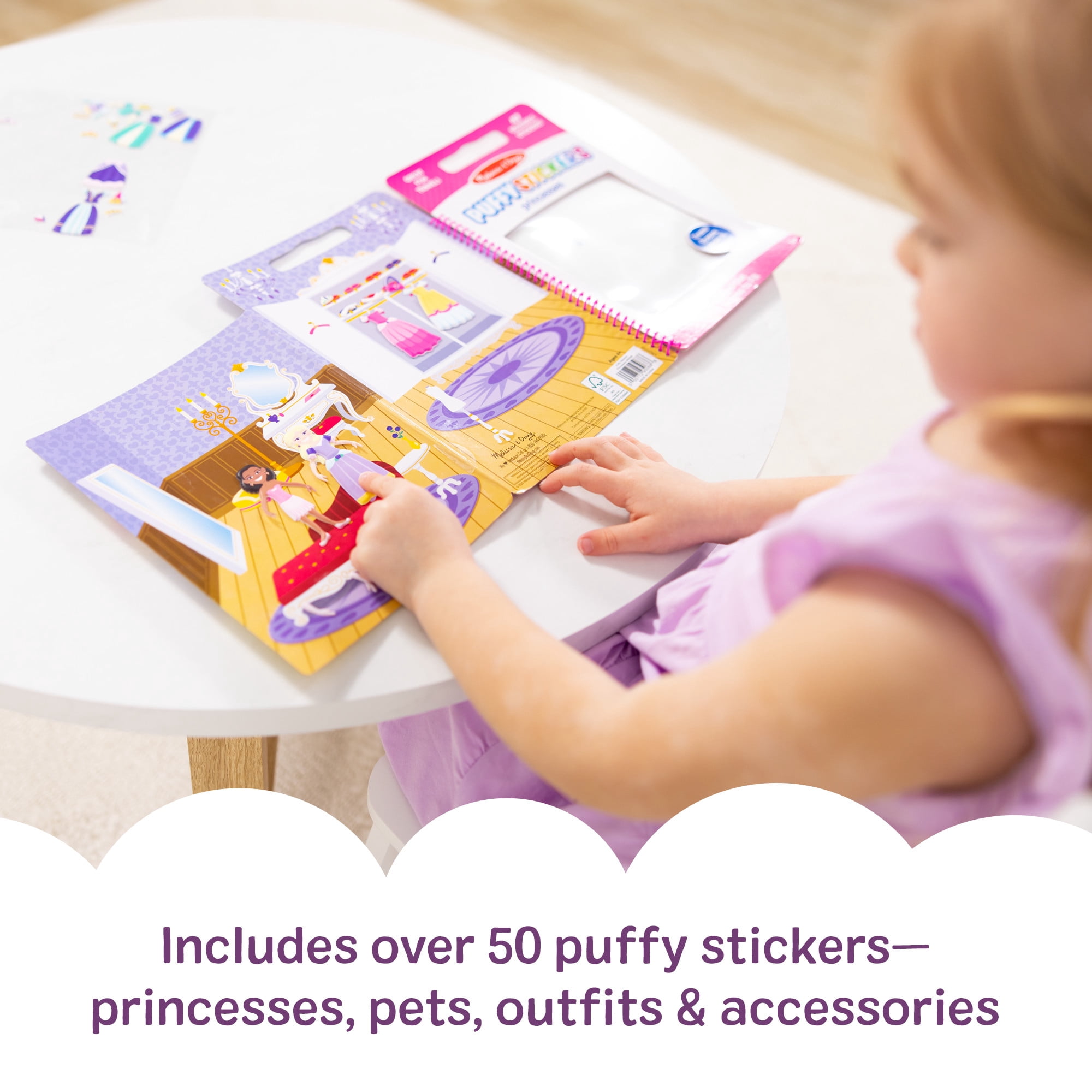 (4 pack) Melissa & Doug Puffy Stickers - Princesses