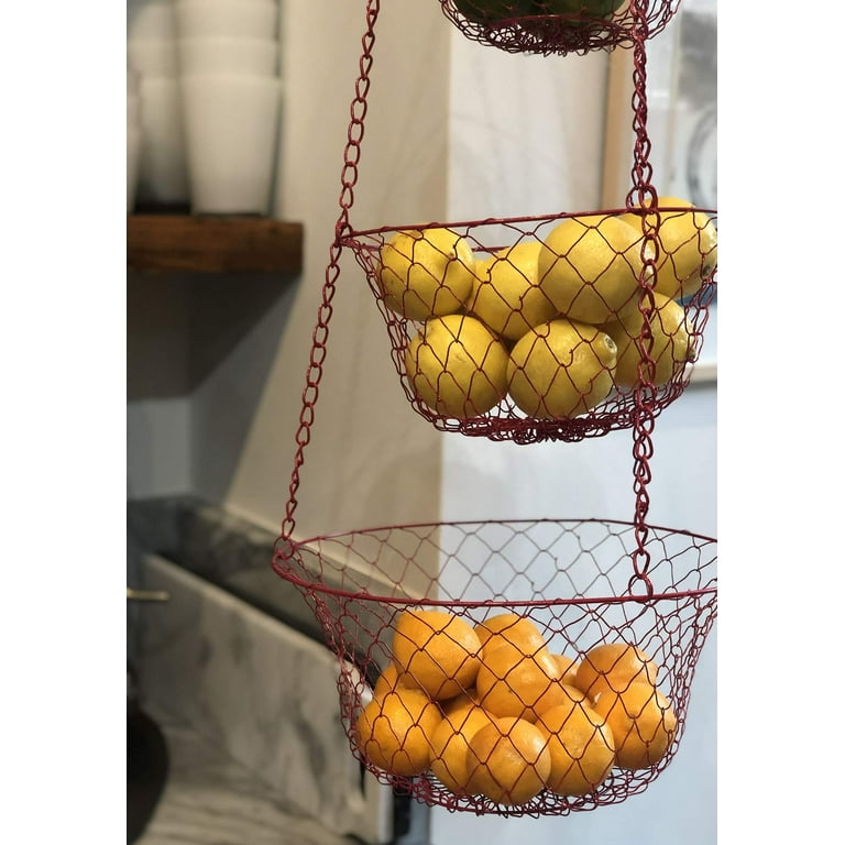 Fox Run Gold 3-Tier Hanging Fruit Basket