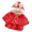 Red, variant on Odeerbi Toddler Winter Coat Kids Girls Outerwear Jackets Solid Color Plush Cute Rabbit Ears Hoodie Thick Coat Cloak Red