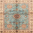 thumbnail image 1 of Ahgly Company Indoor Square Abstract Sage Green Oriental Area Rugs, 4' Square, 1 of 6