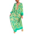 thumbnail image 1 of WILLBEST Vestidos para Mujer Vestido Estampado de Manga Larga Holgado Sexy con Cuello En V para Mujer Chica, 1 of 3