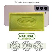 Kalliston | OLIVE SOAP with SAGE LEAF & SAGE EXTRACT | Olive Soaps with Herbs Collection | For Detoxifying & Cleansing | FREE PUMICE STONE | Born in Greece | 200g each soft bar | Pack of 2