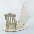 thumbnail image 3 of Adornos navideños, artesanías de madera, silla de árbol, decoración creativa para el hogar, mesa DIY, 3 of 5