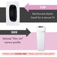 thumbnail image 3 of YOUR CHAIR COVERS - 23 Gallon Spandex Slim Jim Narrow Trash Can Cover - White (Cover ONLY, Trash CAN NOT Included), 3 of 6