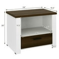 thumbnail image 3 of Gymax Table de Chevet d'Appoint 2 Pcs avec Tiroir et Tablette Ouverte Table d'Extrémité de Sofa Chambre Salon, 3 of 8