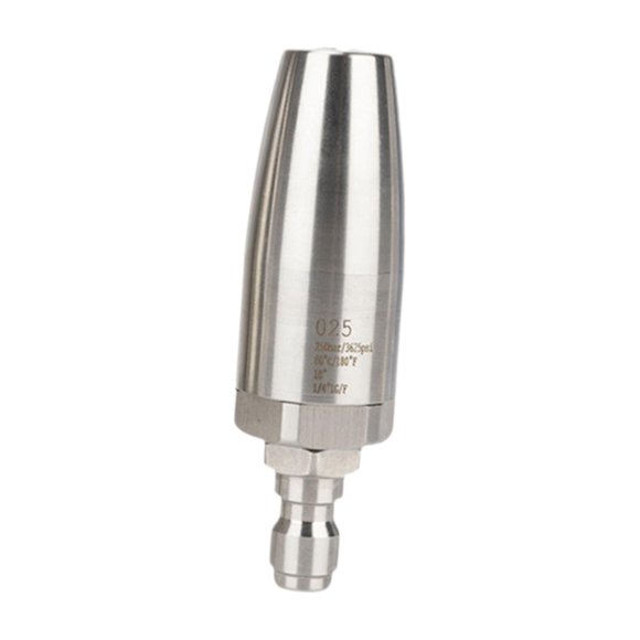 Almencla Rotating Pressure Washer Nozzle 1/4" Quick Connect Versatile Repair Parts Wear Resistant Simple Installation Stainless Steel 025 Orifice