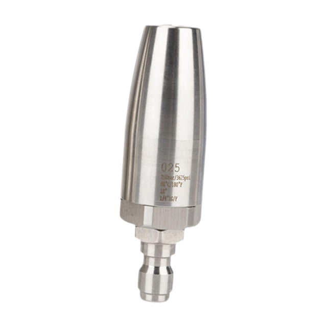 Almencla Buse Rotative de Laveuse à Pression 1/4 Pouces Raccord Rapide Pièces de Réparation Polyvalentes Résistante à l'Usure Installation Simple Acier Inoxydable 025 Orifice
