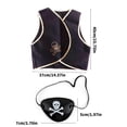 thumbnail image 3 of Pirate Costume Set Pirate Eye Patches Skull Pattern Pirate Hat Halloween Pirate Cosplay Accessories Multicolor, 3 of 4