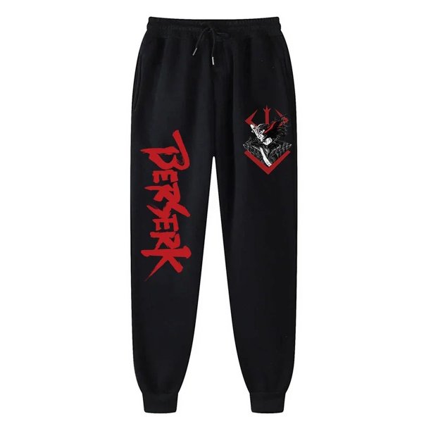 Pantalones de chándal con estampado de Anime Berserk para hombres, pantalones de Joggers atléticos, pantalones de forro polar casuales con bolsillos, disfraz de Cosplay, primavera y otoño