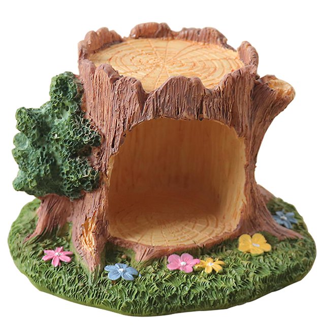 Toystoory Escultura de cueva de árbol de resina, árbol de escondite de animales, decoración hueca, artesanías, adorno de jardín en miniatura para Decoración del hogar Toystoory HA017082-00