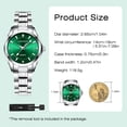 thumbnail image 5 of Women Watch Classic Quartz Wristwatch for Woman Solid Stainess Steel Band Luminous Pointer 3ATM Waterproof Watch Mother's Day Gift, 5 of 8