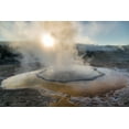 thumbnail image 2 of The Yellowstone Collection 24x17 Gold Ornate Wood Framed with Double Matting Museum Art Print Titled - Sunrise at Crested Pool, Yellowstone National Park, 2 of 4