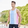 thumbnail image 3 of FEOYA Running Tank Top Mens Quick Dry Breathable Sleeveless Race Undershirts Male Gradient Gym Muscle Tee Sweatshirt Marathon Workout Ultra Lightweight T-Shirts Casual Athletic Vest L, 3 of 7