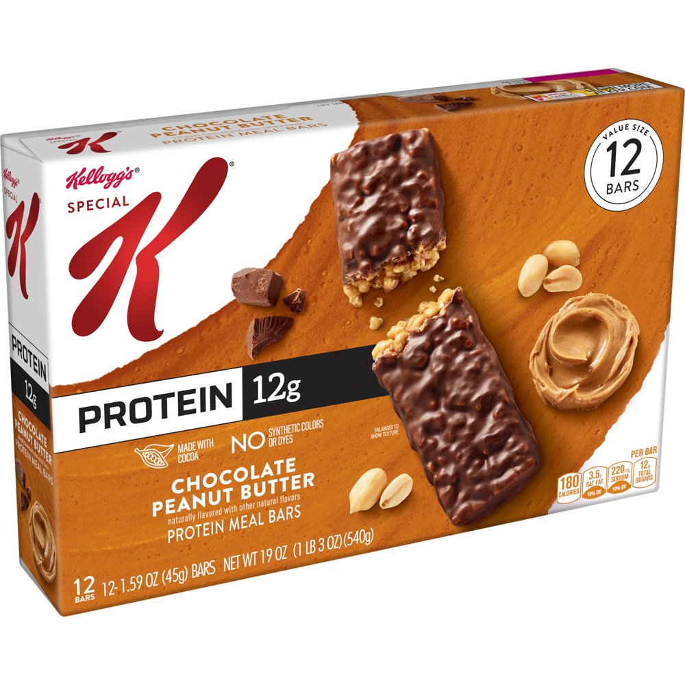 Kelloggs Special K Protein Meal Bars Chocolate Peanut Butter 12ct 19oz