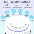 thumbnail image 3 of 36” Tower Fan, Portable Cooling Fan for Bedroom, 5 Speeds, 4 Modes, 64° Oscillation, 12H Timer, Child Lock, Office, Desk, or Table, White, 3 of 9