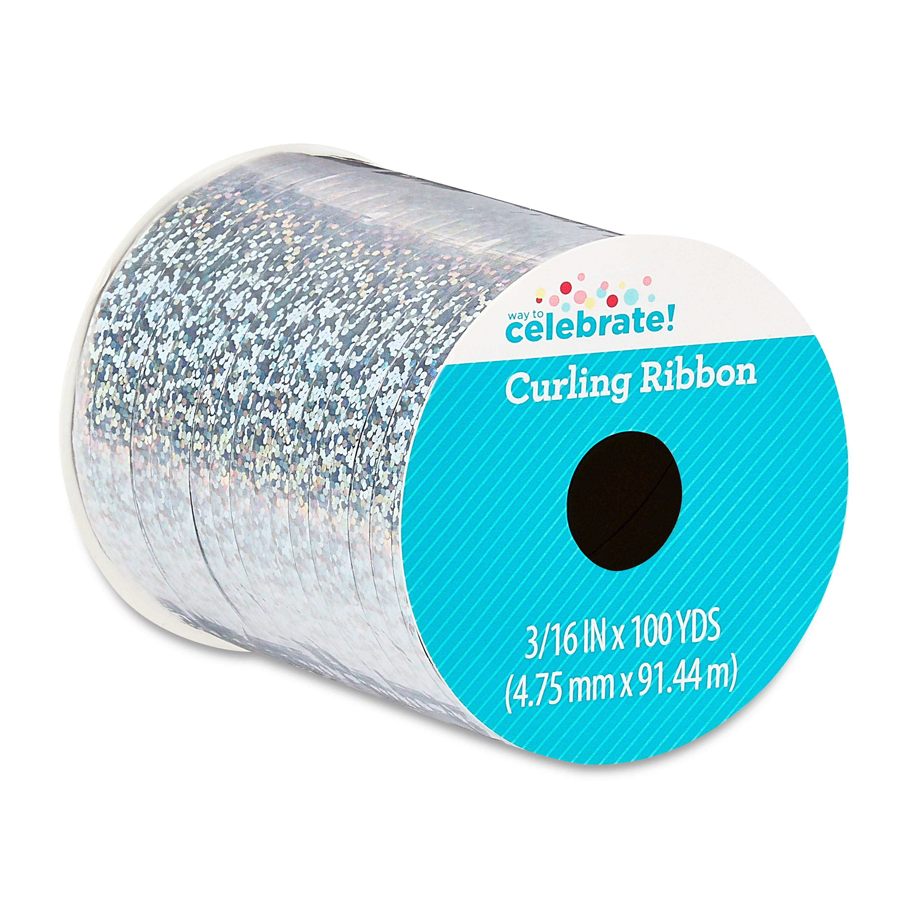 Holographic Silver Curling Ribbon, 100 Yards, by Way To Celebrate