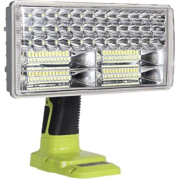 4200LM Jobsite Light Powered by 14.4V-18V Max Li-ion Battery WaxPar 40W 1800LM-4200LM Cordless LED Work Light Compatible with Ryobi 18V 14.4V ONE  Lithium NiCd NiMh Battery 110 Degree Pivoting