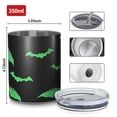 thumbnail image 4 of 12oz Coffee Tumblers Black Halloween Bats with Green Stainless Steel Vacuum Insulated Travel Tumbler Coffee Cups Mug with Lid and Straw with Cleaning Brush for Cold & Hot Drinks, 4 of 5