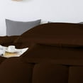 thumbnail image 4 of D.N.G. BEDDINGS 1 Piece Luxury Straight Line Pattern Comforter, Premium Super Soft, 800 Thread Count, 100% Egyptian Cotton, Full/Queen Size Chocolate Solid Color, 4 of 6