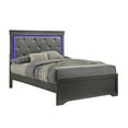 thumbnail image 4 of Blaze Modern Style King 5PC bedroom set made with Wood & LED Headboard in Gray, 4 of 18