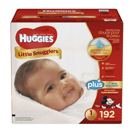 Huggies Little Snugglers Plus Diapers Size 1; 192-count