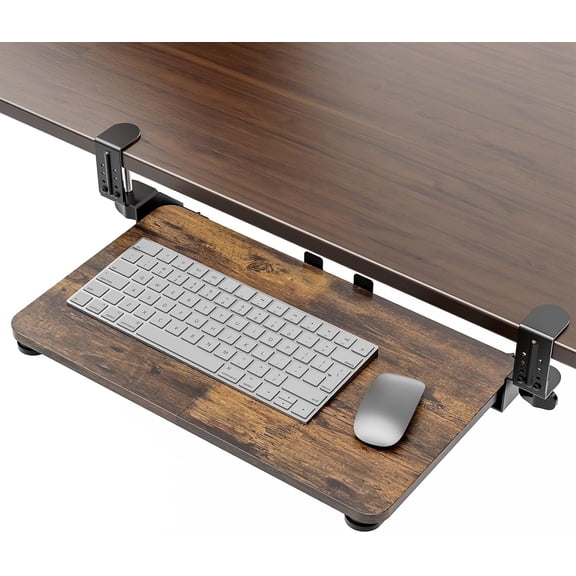 Small Keyboard Tray Under Desk, Pull Out Keyboard & Tray for Typing