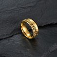 thumbnail image 3 of Roman Numerals Stainless Steel Chain Rotating Anxiety Black Rings For Men Fidget Metal Spinner Knuckle Ring Anillos De Hombre, 3 of 6