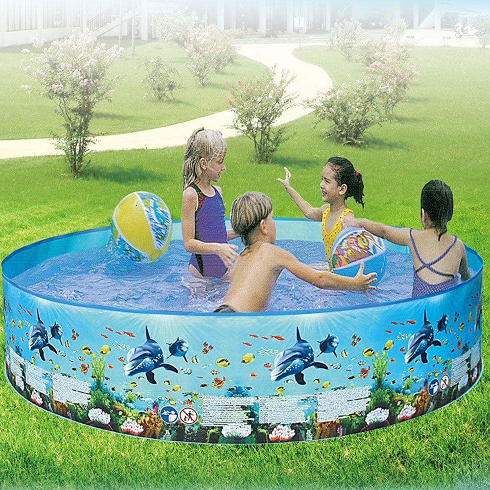 HUISZJ Inflatable Swimming Pool, Circular Outdoor Swimming Pool, Ground Blow Up Pool for Warter Party Suppies (49.22x11.82inch)