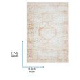 thumbnail image 2 of Livabliss Washable Rugs for Living Room, 5x8 Lavable Traditional Ivory Area Rug, Bedroom Dining Room Home Decor Stain Resistant Carpet (5'3" x 7'7"), 2 of 7