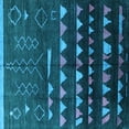 thumbnail image 1 of Ahgly Company Indoor Square Solid Light Blue Modern Area Rugs, 4' Square, 1 of 4