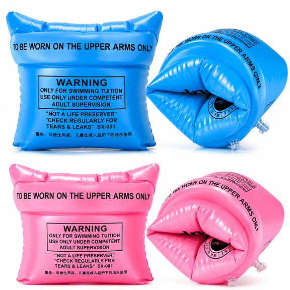 Homivra Arm Floaties for Adults,4 Pack Adult Arm Floaties,Blue Pink Inflatable Adults Swim Floaties