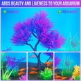 thumbnail image 5 of Aquarium Plastic Plants Artificial Decorations Accessories, Small to Medium Fish Tank Fake Tree Plant Decor Ornaments (Purple), 5 of 10