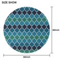 thumbnail image 6 of Blue Green Checkered Pattern Round Tablecloth 60"x60",Wrinkle Wipeable Table Cloth for Kitchen Dining Room Picnic Patio Party, 6 of 6