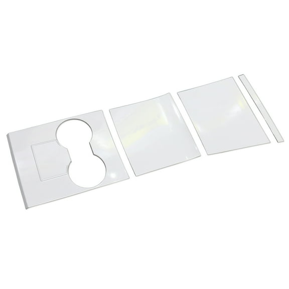 Ikon Motorsports Console Box Cover Compatible With 2017-2020 Tesla Model 3 All Models, ABS White Front Center Console Storage Box Cover Decorative Trim 4PCS