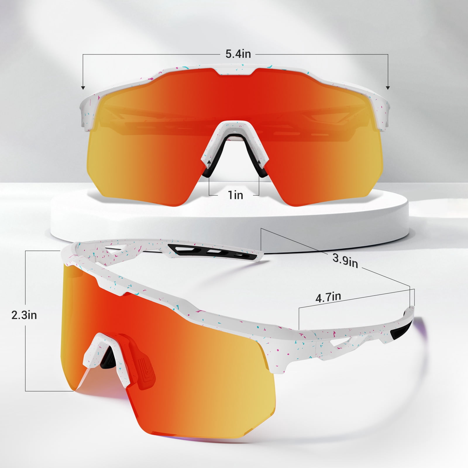 HAAYOT Polarized Sports Sunglasses for Men Women UV Protection Baseball Cycling Running Driving Fishing Glasses