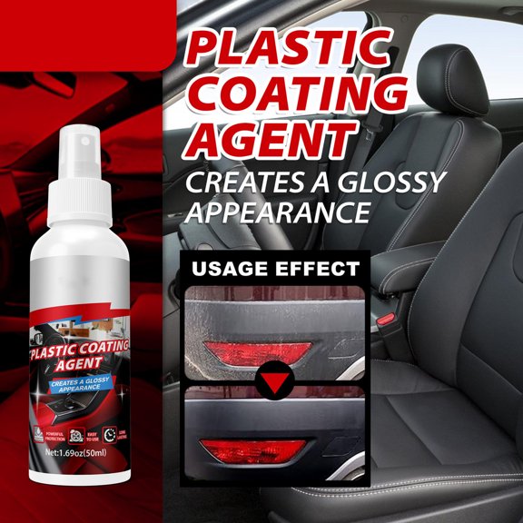 Upgraded Automotive Interior Coating Agent Plastic Coating Agent Automotive Dashboard Plastic Parts Crystallization 50ml For Protection O