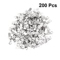thumbnail image 2 of 200pcs Photo Frame Arch Shape Photo Frame Back Plates Tablet Frame Locks for Decoration Brad Embellishment Buttons Diy Photo Album Frame Rotating Scrapbooking Locks with Hollow Rivets (Silver), 2 of 8