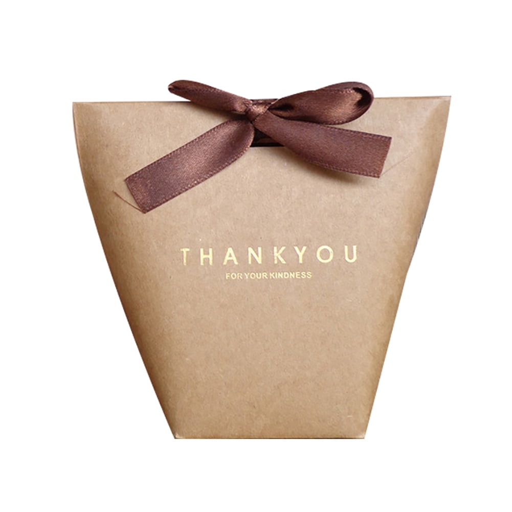 Details about   50Pcs Brown Kraft Paper Gift Candy Bags Wedding Packaging Bag Recyclable Bag 