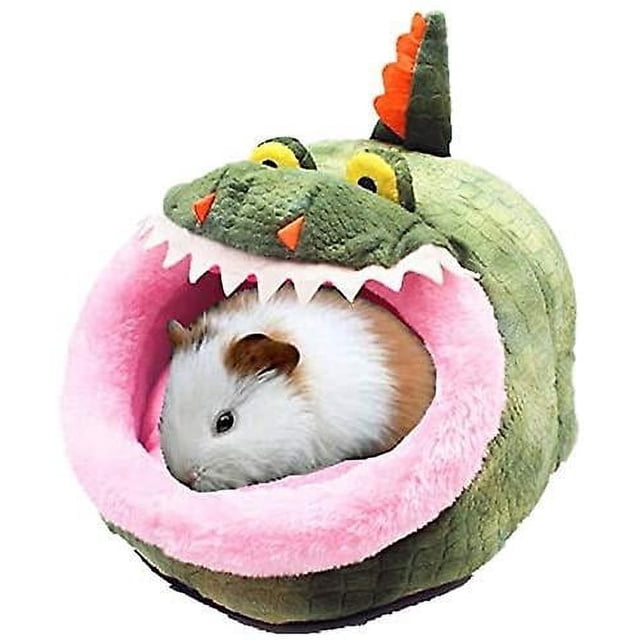ZHAOCHENG Bunny Bed Guinea Pig Hideout Huts Habitat Accessories, L, Cocodrilo