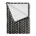 thumbnail image 2 of Abstract Soft Flannel Fleece Throw Blanket, Essential Rhombus Lines Grungy Splashed Backdrop Geometric Print, Cozy Plush for Indoor and Outdoor Use, 50" x 70", Seal Brown and Ivory, by Ambesonne, 2 of 5