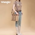 thumbnail image 3 of Wrangler Weatern Tote Bag for Women Medium Sized Aztec Handbags with Crossbody Strap, Tooled-Beige, 3 of 6