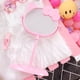 thumbnail image 3 of Gran venta de espejo de maquillaje KT Kawaii con cabeza de gato, espejo giratorio multifuncional de doble cara, espejo cosmético con lazo rosa, 3 of 4