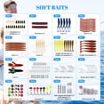 thumbnail image 4 of 322-piece Fishing Lures Kit - Buzz Bait/spinner Baits/jig/frog  Tackle Box With Included Soft Bait/hooks/weights Gear Lure Gift For Men Freshwater Bass Trout, 4 of 6