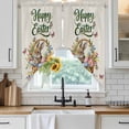 thumbnail image 6 of Happy Easter Swag Valances for Windows, Kitchen Window Curtains Over Sink, Cute Rabbits Flowers Eggs Butterflies Beige Window Treatment Curtains for Living Room/Bedroom Curtains 2 Panel Sets 36"x45", 6 of 8