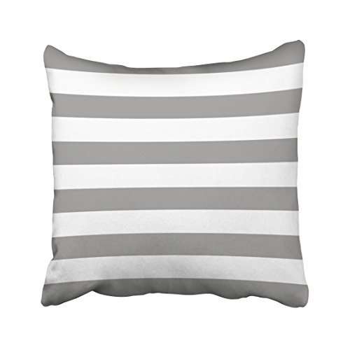 WinHome Square Throw Pillow Covers Vintage Dark Gray And White Stripe