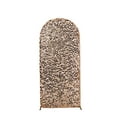 thumbnail image 3 of BalsaCircle 6 ft Blush Fitted Sparkly Big Payette Sequin Round Top Wedding Arch Backdrop Stand Cover Party Events Decorations, 3 of 8