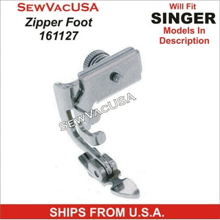 Singer 160854 Sewing Machine Zipper Foot Attachment RM-1